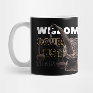 Stoic Virtues - Greek-Style Statue Design Mug